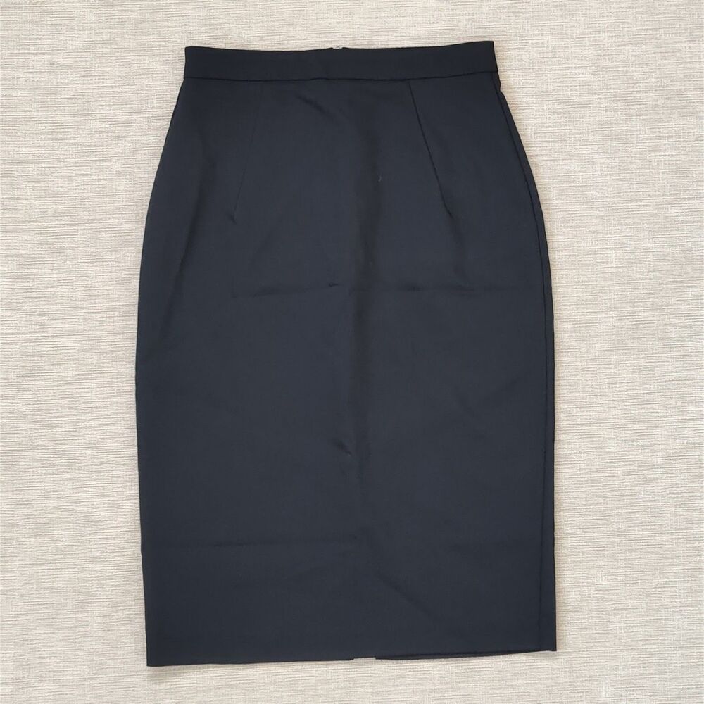 Zara Black Pencil skirt Slit Back Size Small